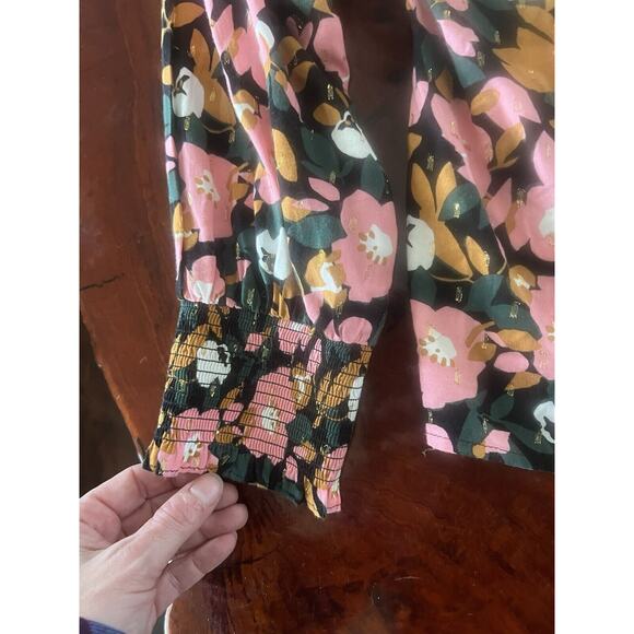 Sugarlips Floral Long Sleeve Blouse Size Small - Picture 4 of 4